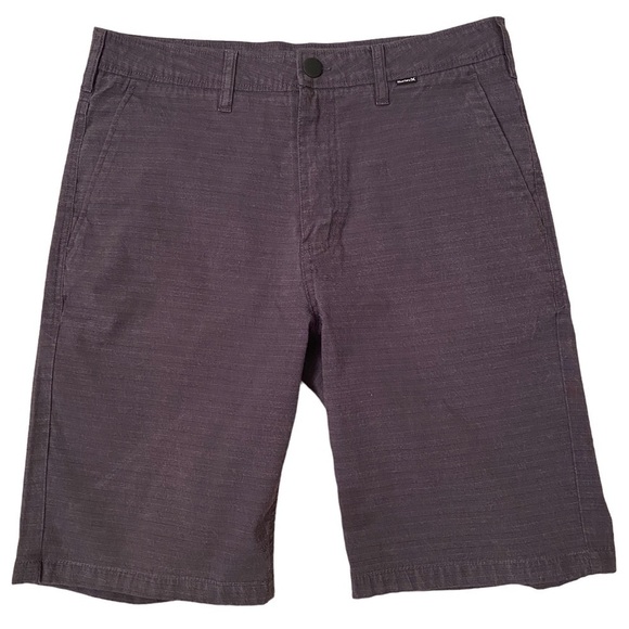 𝅺HURLEY Horizontal Stripes Gray Shorts Men Size 30 - Picture 1 of 8